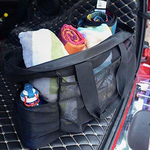 메쉬 비치 백 운반, 초대형 주머니, 특대 큰 잡낭, 망주머니, 식품점 제품 주머니 5