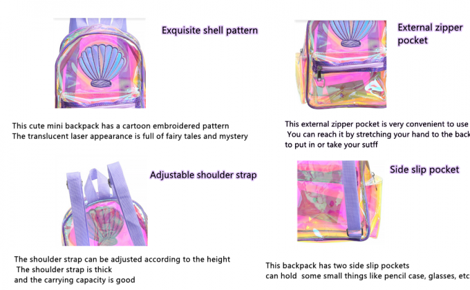 여성 여자, 드로스트링 가방, 다중-컬러 무지개를 위한 배낭 학생학교 당일치기용 배낭 여행 카밍 가방 1